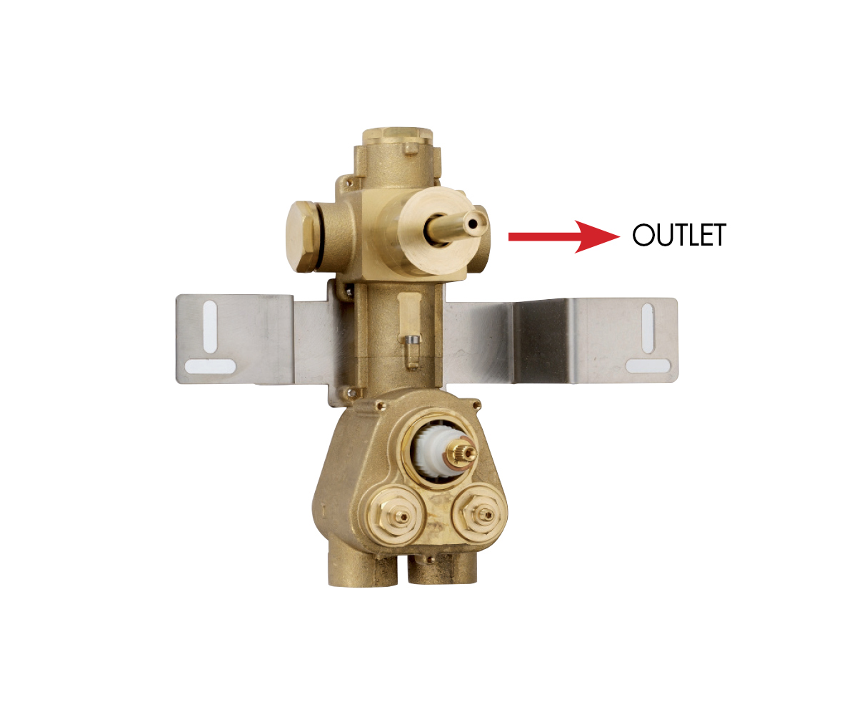 Concealed Thermostatic shower valve High Flow, 3/4” connections,